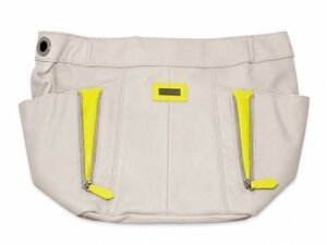 Miche Bag Women's Medium Beige Alicia Neon Yellow Zip Pockets Shell NWOT